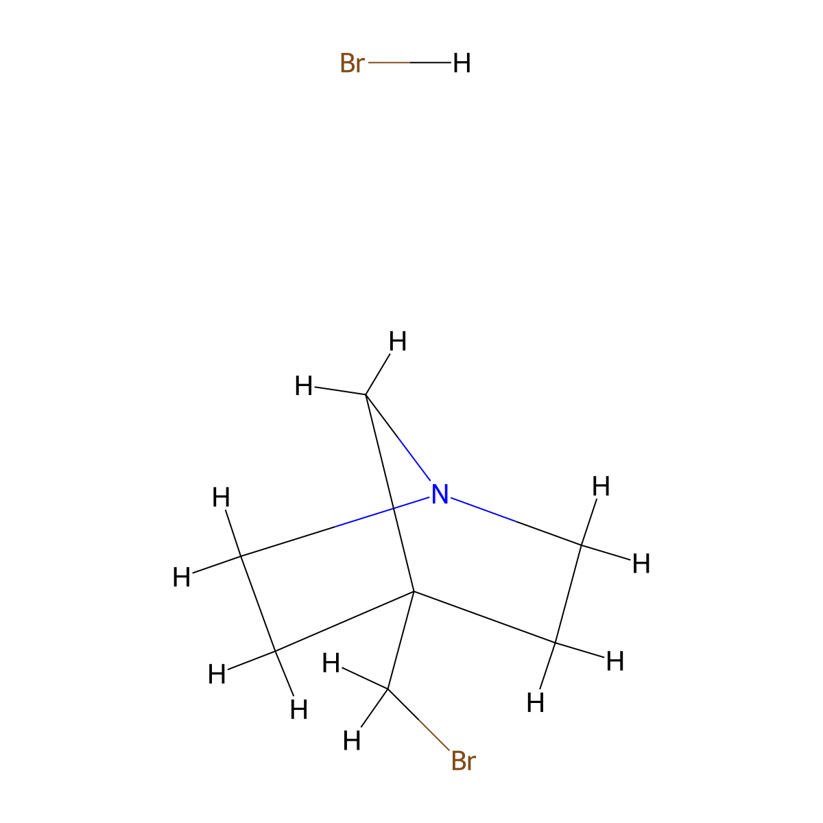4-(Bromomethyl)-1-azabicyclo[2.2.1]heptanehydrobromide molecular structure, CAS 2260930-67-2