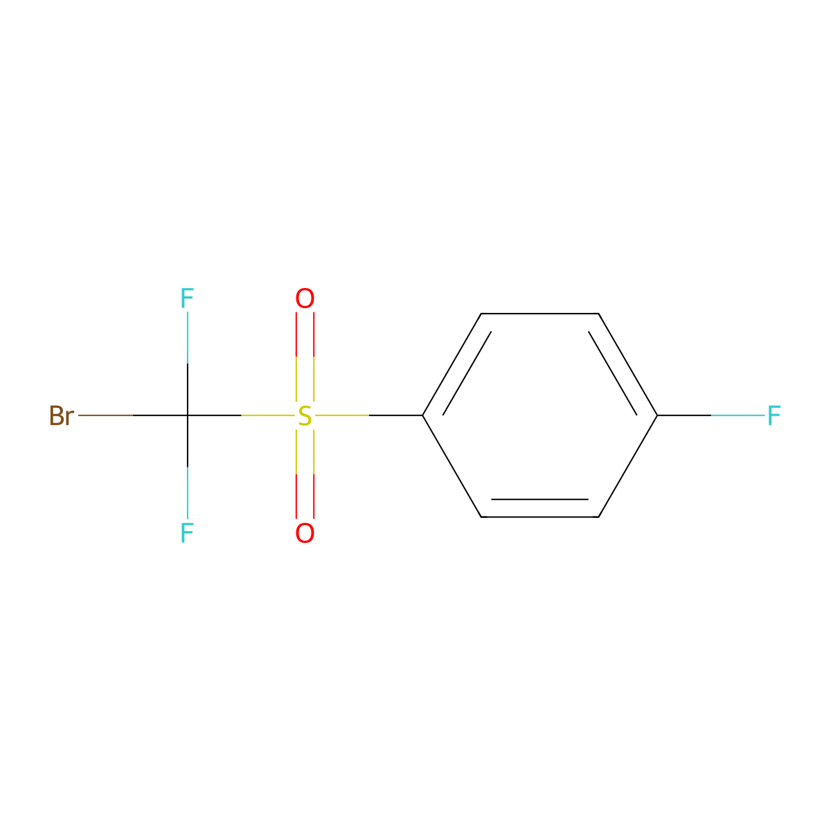 1-Bromodifluoromethanesulfonyl-4-fluorobenzene molecular structure, CAS 2260930-70-7