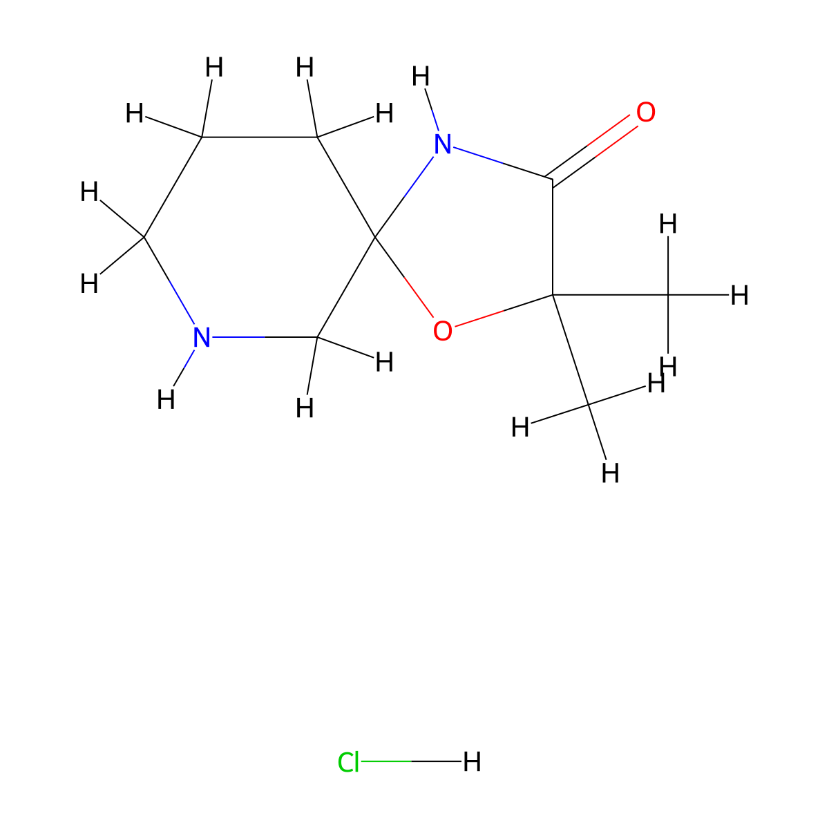 2,2-Dimethyl-1-oxa-4,7-diazaspiro[4.5]decan-3-one hydrochloride molecular structure, CAS 2260930-78-5