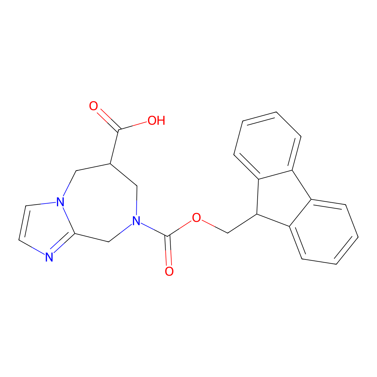 8-{[(9H-fluoren-9-yl)methoxy]carbonyl}-5H,6H,7H,8H,9H-imidazo[1,2-a][1,4]diazepine-6-carboxylic acid molecular structure, CAS 2260930-84-3
