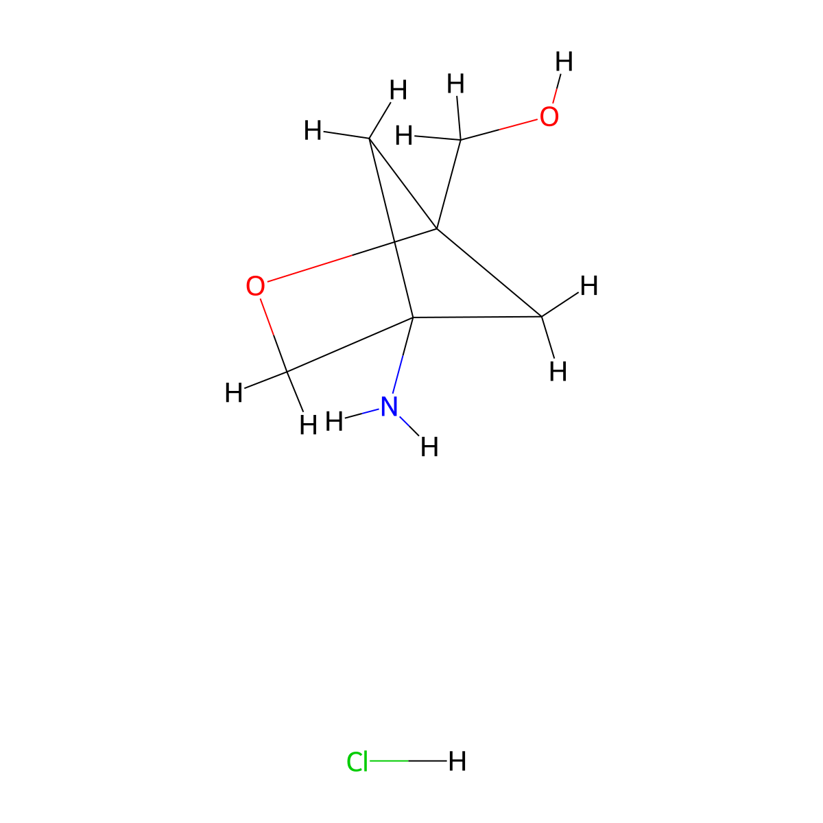 (4-Amino-2-oxabicyclo[2.1.1]hexan-1-yl)methanol;hydrochloride molecular structure, CAS 2260930-89-8