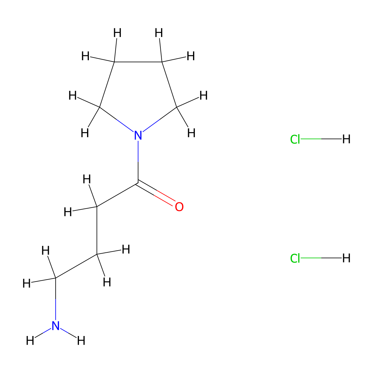 4-Amino-1-(pyrrolidin-1-yl)butan-1-one dihydrochloride molecular structure, CAS 2260930-93-4