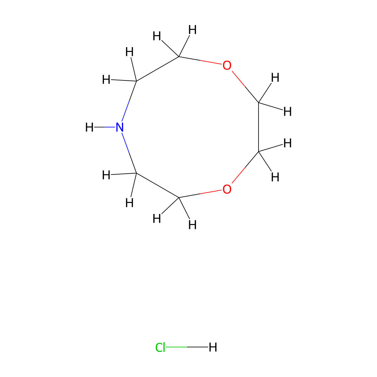 1,4,7-Dioxazonane hydrochloride molecular structure, CAS 2260930-97-8