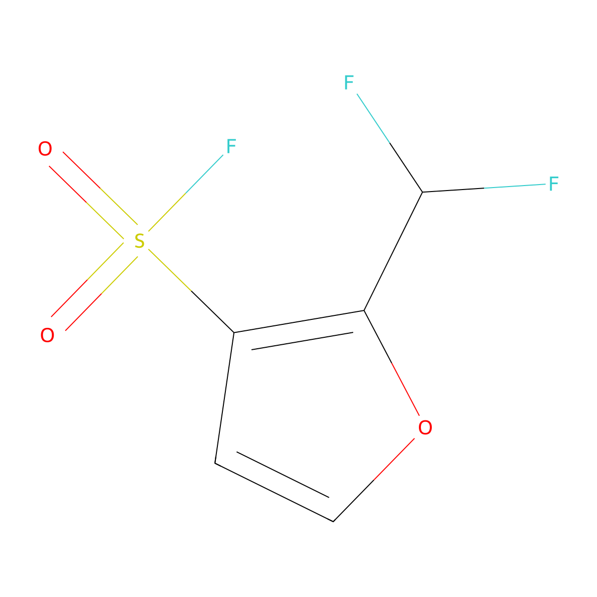 2-(Difluoromethyl)furan-3-sulfonylfluoride molecular structure, CAS 2260931-01-7