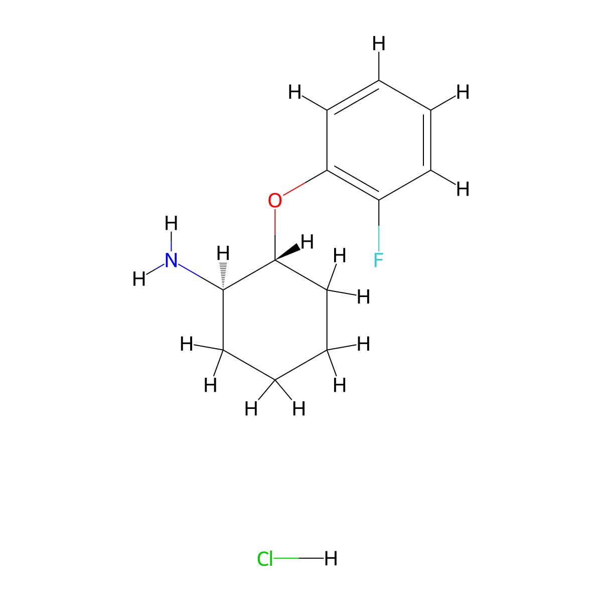 (1R,2R)-2-(2-Fluorophenoxy)cyclohexan-1-amine;hydrochloride molecular structure, CAS 2260931-05-1