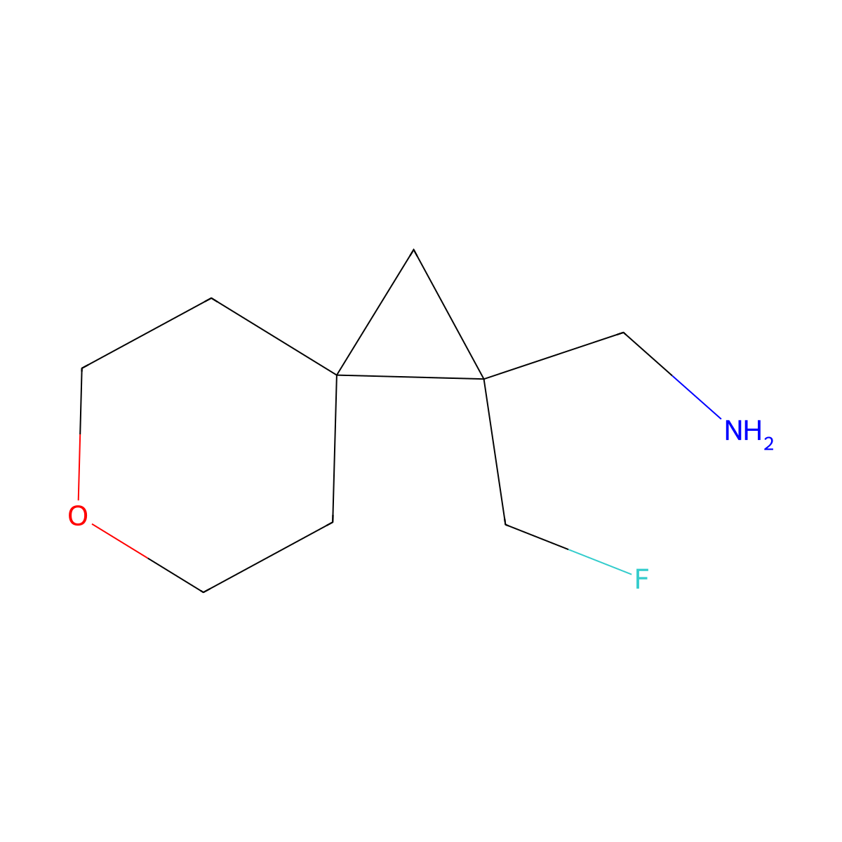 1-[1-(Fluoromethyl)-6-oxaspiro[2.5]octan-1-yl]methanamine molecular structure, CAS 2260931-50-6