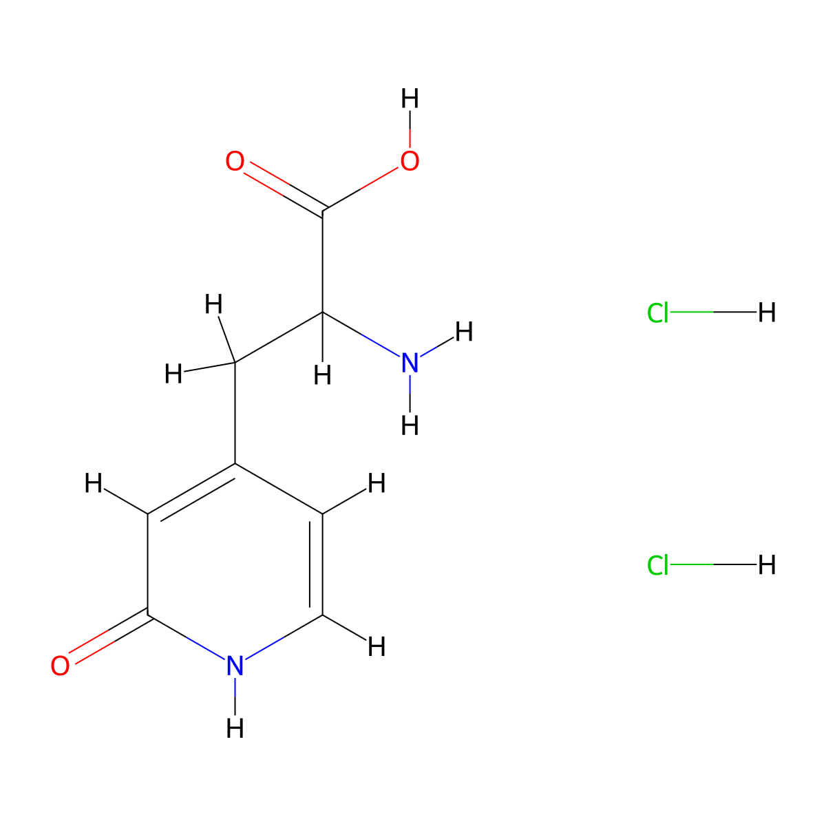 2-Amino-3-(2-hydroxypyridin-4-yl)propanoic acid dihydrochloride molecular structure, CAS 2260931-90-4