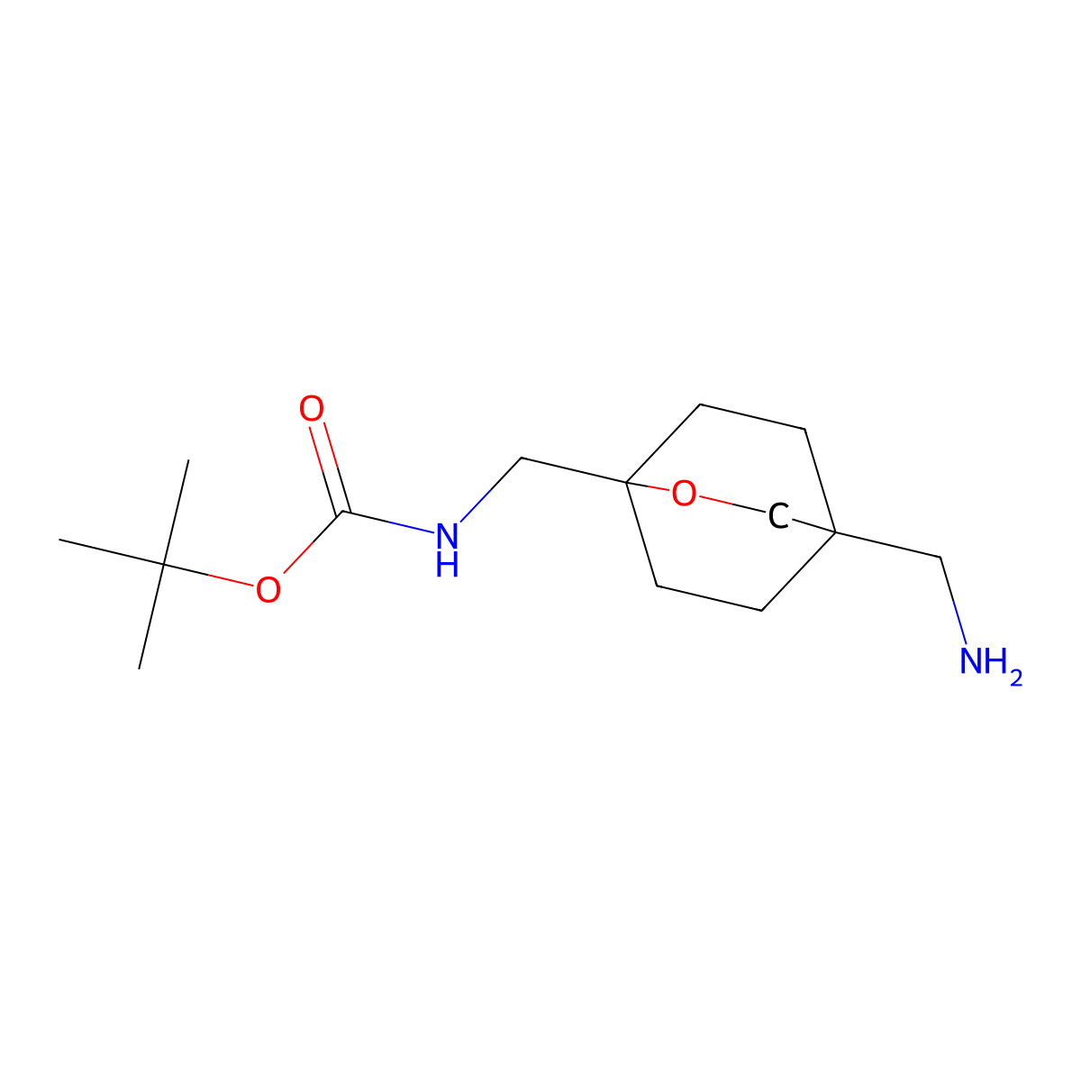 tert-butyl N-{[4-(aminomethyl)-2-oxabicyclo[2.2.2]octan-1-yl]methyl}carbamate molecular structure, CAS 2260931-92-6