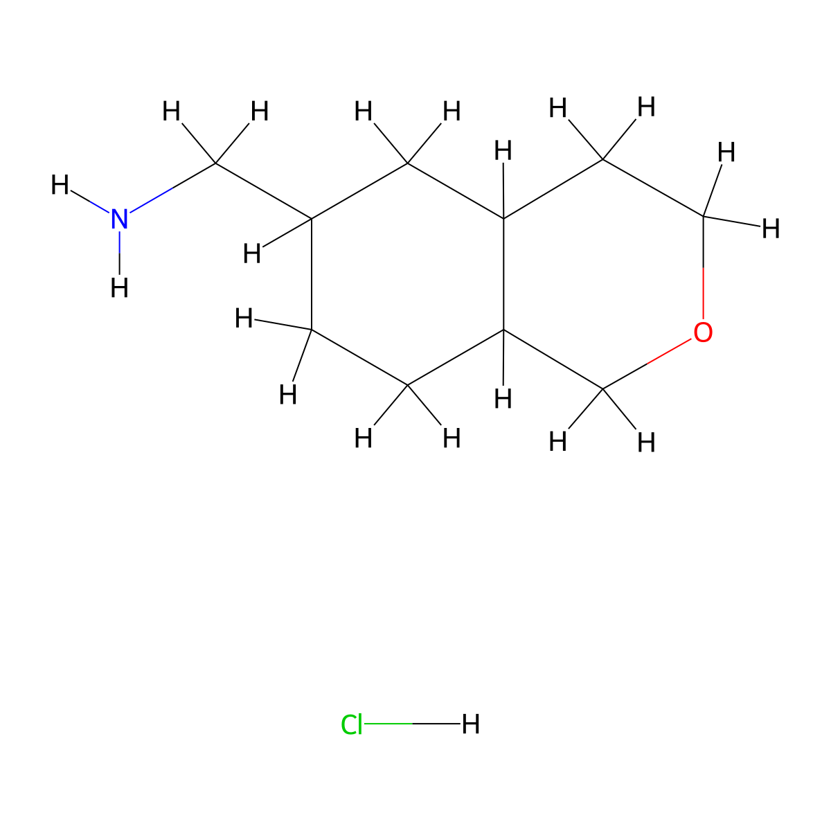 (octahydro-1H-2-benzopyran-6-yl)methanamine hydrochloride molecular structure, CAS 2260931-94-8