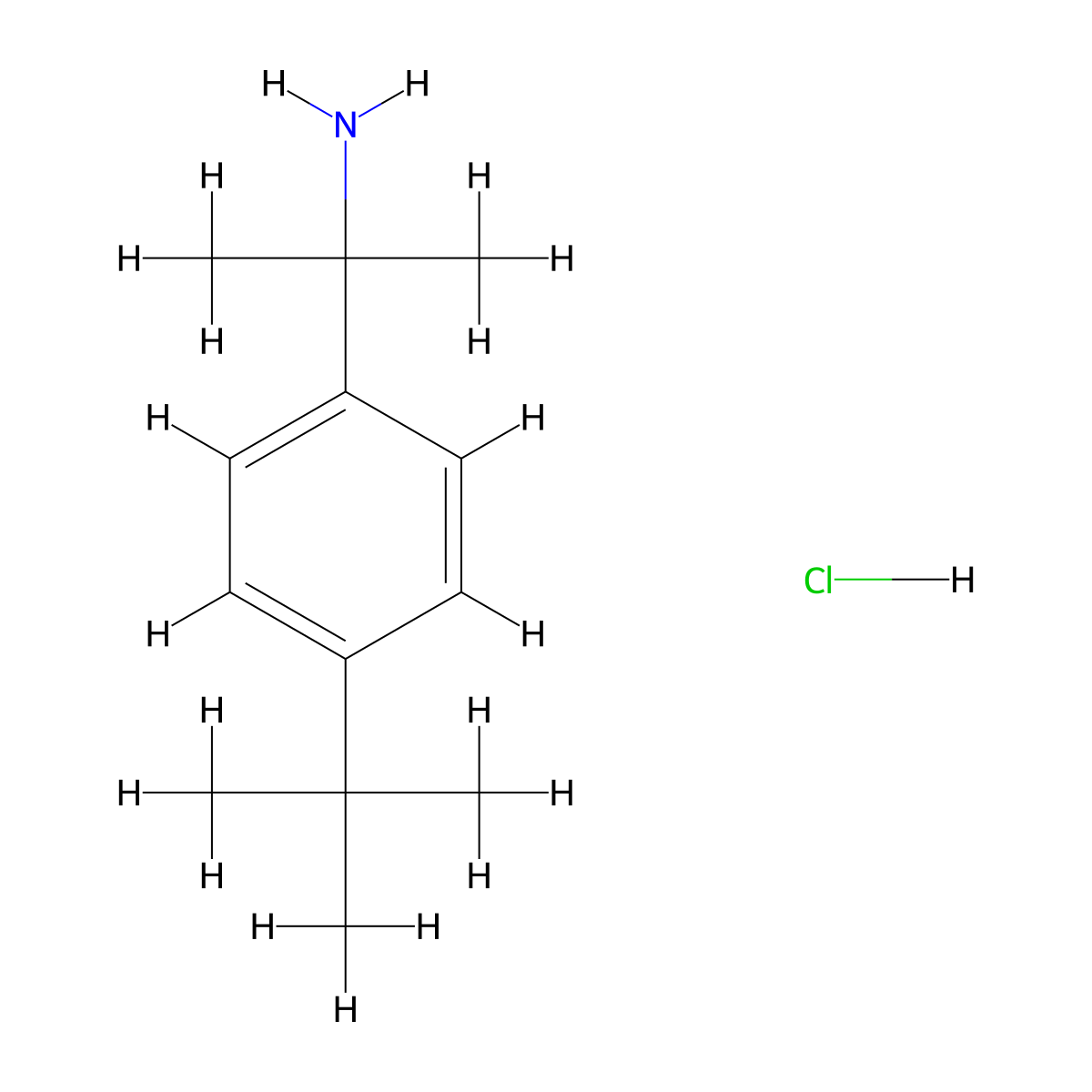 2-(4-Tert-butylphenyl)propan-2-amine hydrochloride molecular structure, CAS 2260932-01-0