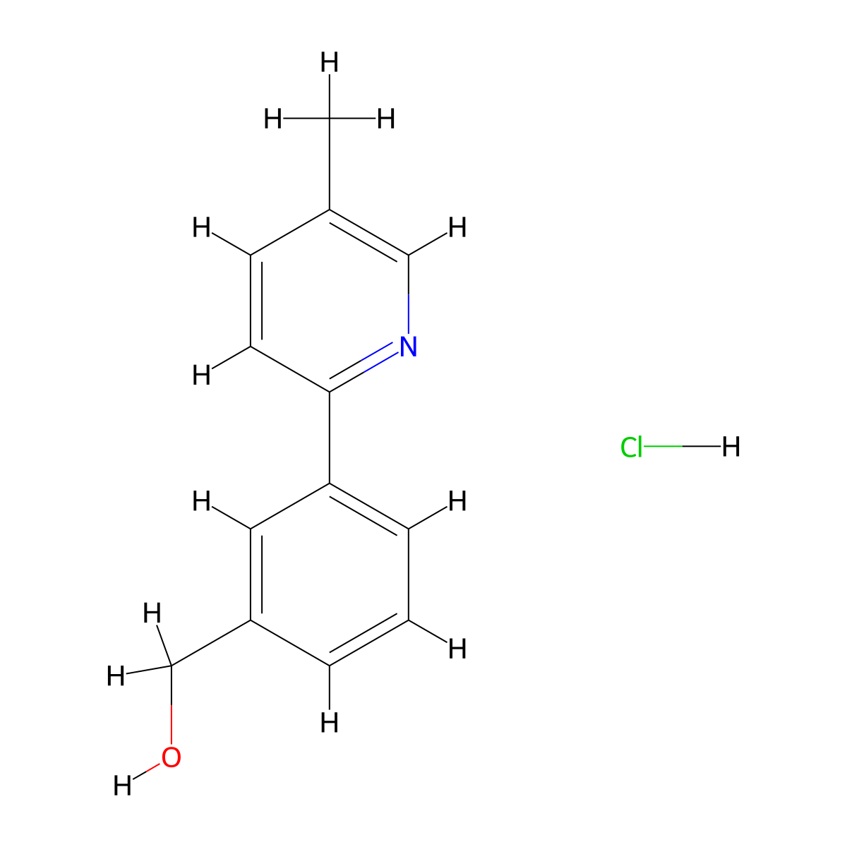 [3-(5-Methylpyridin-2-yl)phenyl]methanol hydrochloride molecular structure, CAS 2260932-05-4