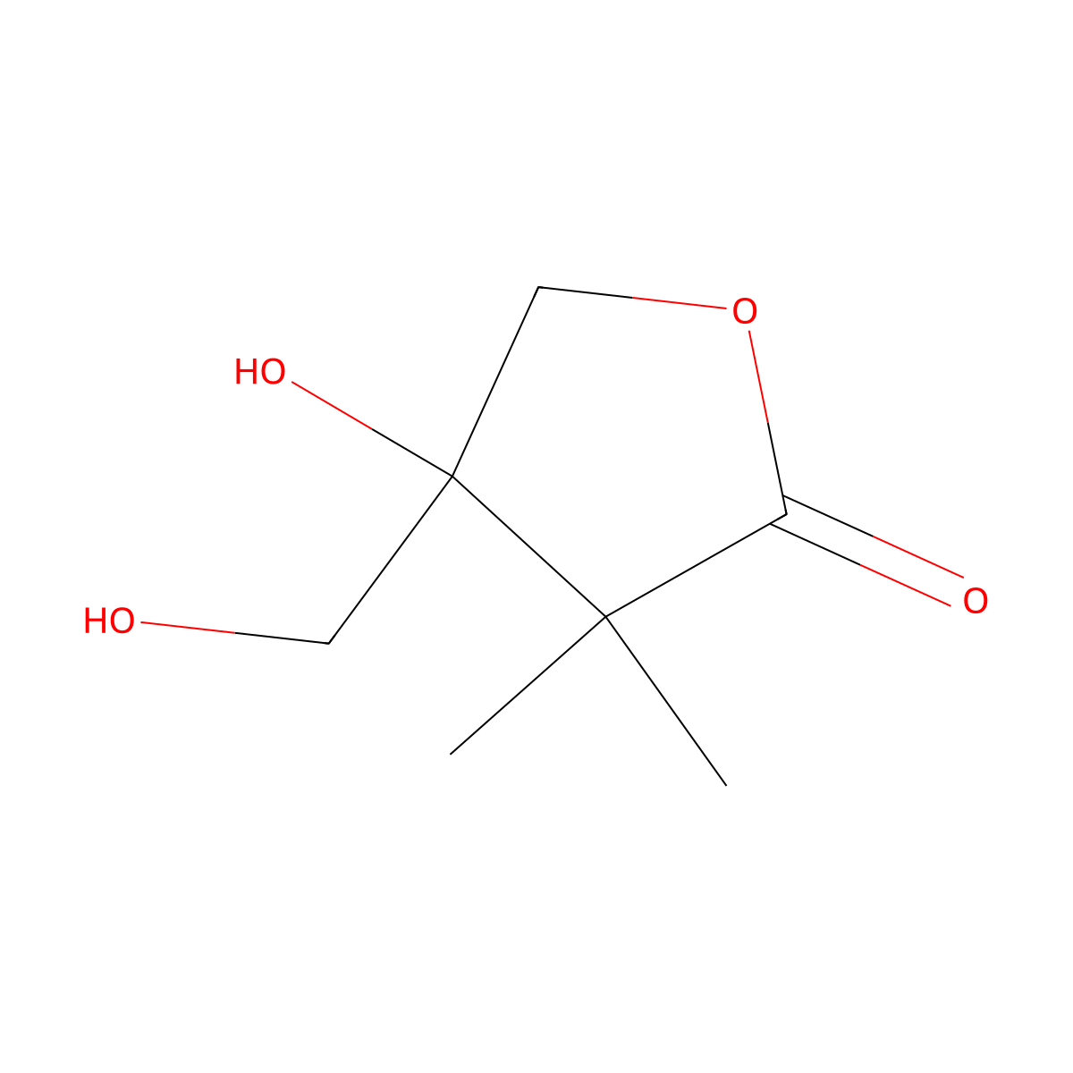 4-Hydroxy-4-(hydroxymethyl)-3,3-dimethyloxolan-2-one molecular structure, CAS 2260932-18-9