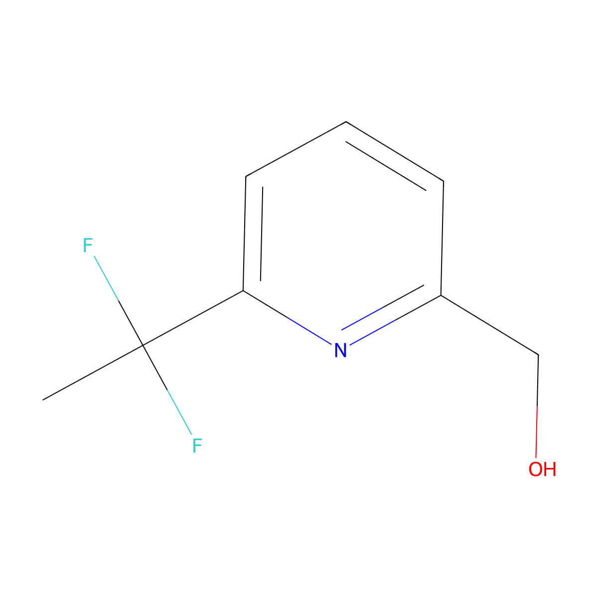 [6-(1,1-Difluoroethyl)pyridin-2-yl]methanol molecular structure, CAS 2260932-23-6