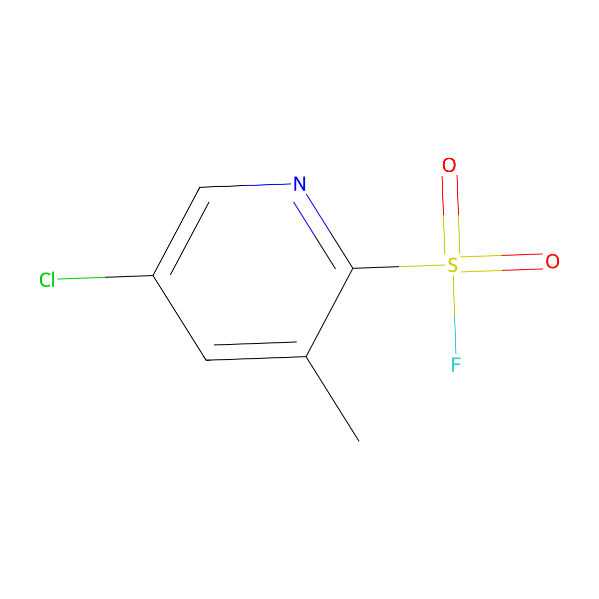 5-Chloro-3-methylpyridine-2-sulfonyl fluoride molecular structure, CAS 2260932-35-0