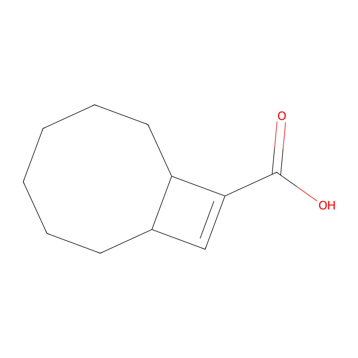 Bicyclo[6.2.0]dec-9-ene-9-carboxylic acid molecular structure, CAS 2260932-37-2
