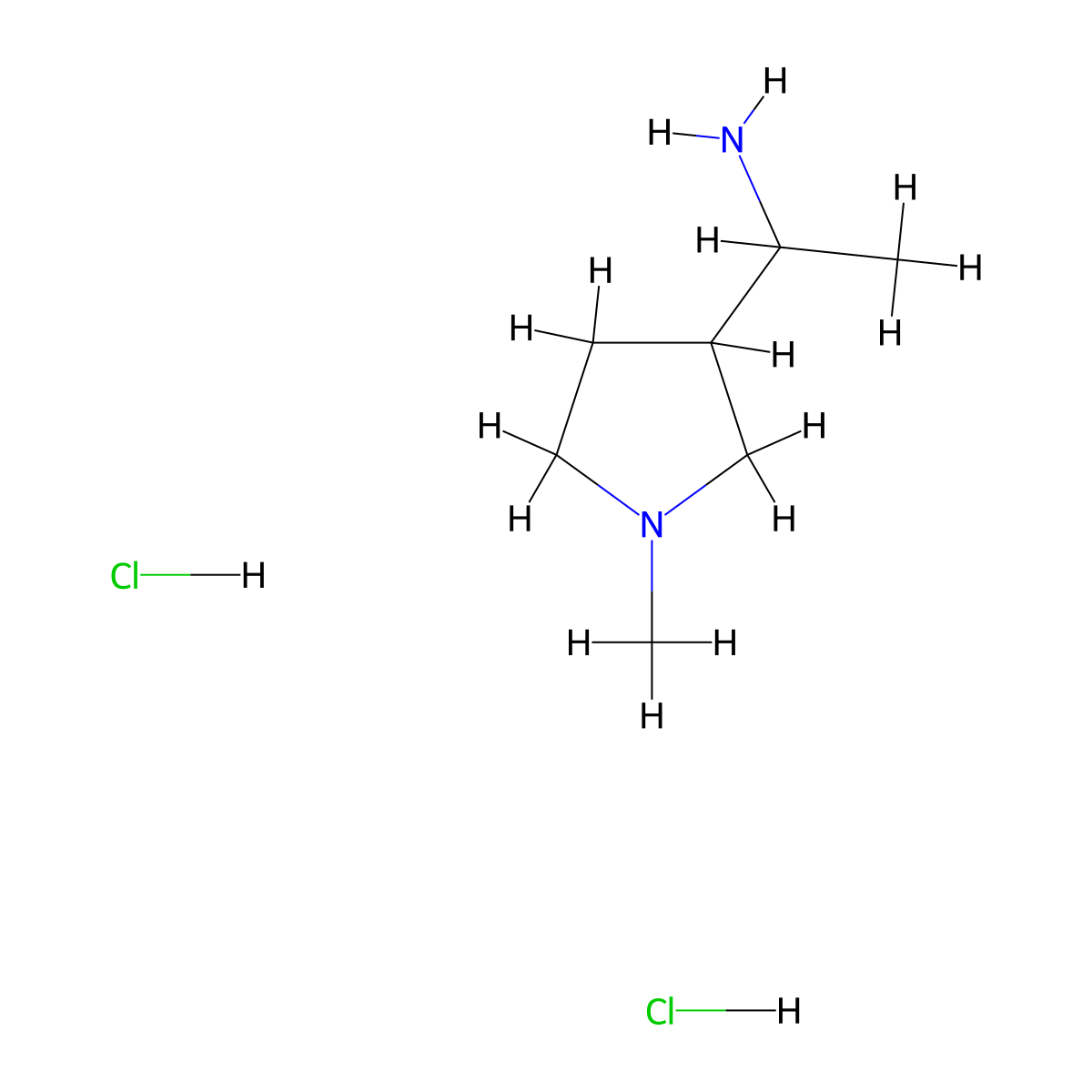 1-(1-Methylpyrrolidin-3-yl)ethan-1-amine dihydrochloride molecular structure, CAS 2260932-44-1