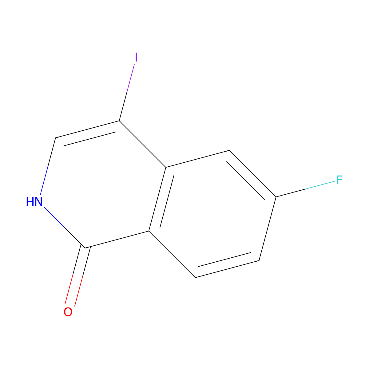 6-Fluoro-4-iodo-1,2-dihydroisoquinolin-1-one molecular structure, CAS 2260932-80-5