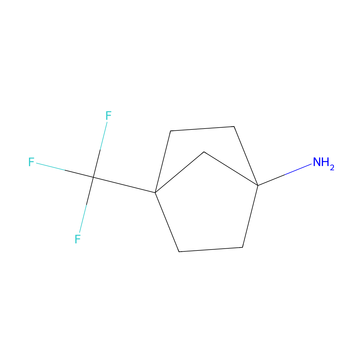 4-(Trifluoromethyl)bicyclo[2.2.1]heptan-1-amine molecular structure, CAS 2260932-90-7