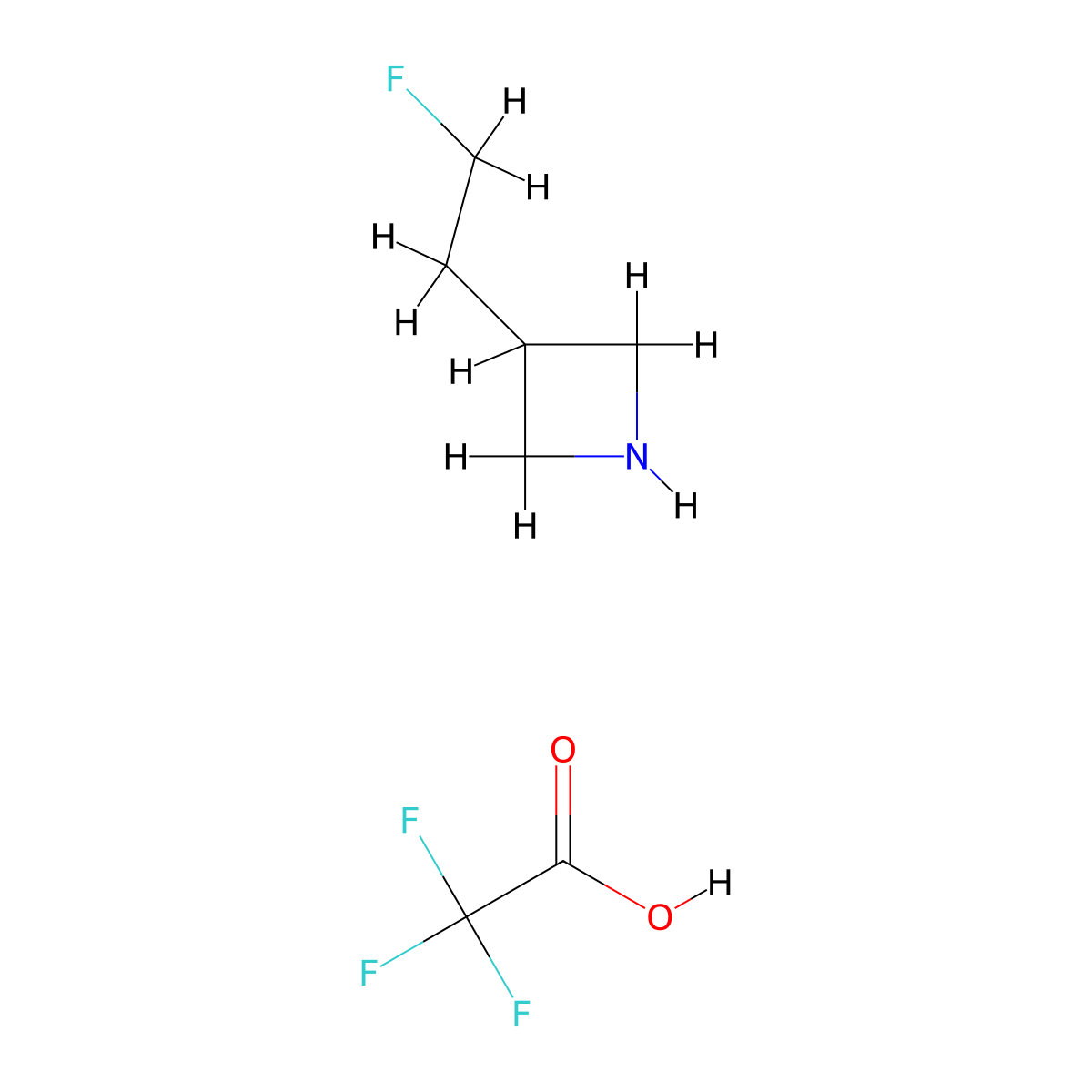 3-(2-Fluoroethyl)azetidine trifluoroacetate molecular structure, CAS 2260932-93-0