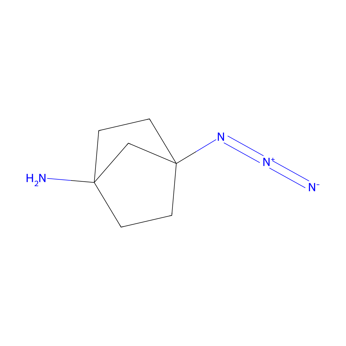 4-Azidobicyclo[2.2.1]heptan-1-amine molecular structure, CAS 2260932-99-6