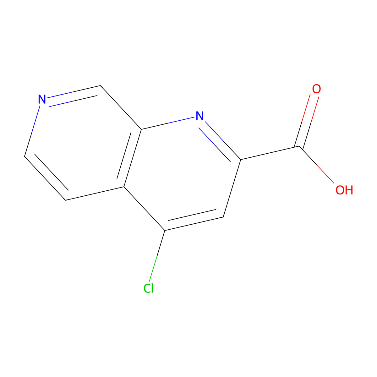 4-Chloro-1,7-naphthyridine-2-carboxylic acid molecular structure, CAS 2260933-06-8