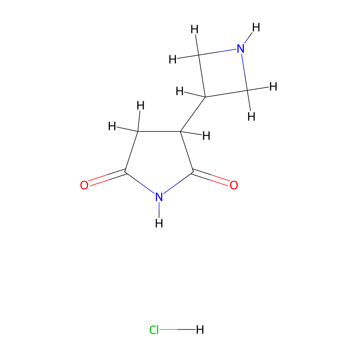 3-(Azetidin-3-yl)pyrrolidine-2,5-dione hydrochloride molecular structure, CAS 2260933-33-1