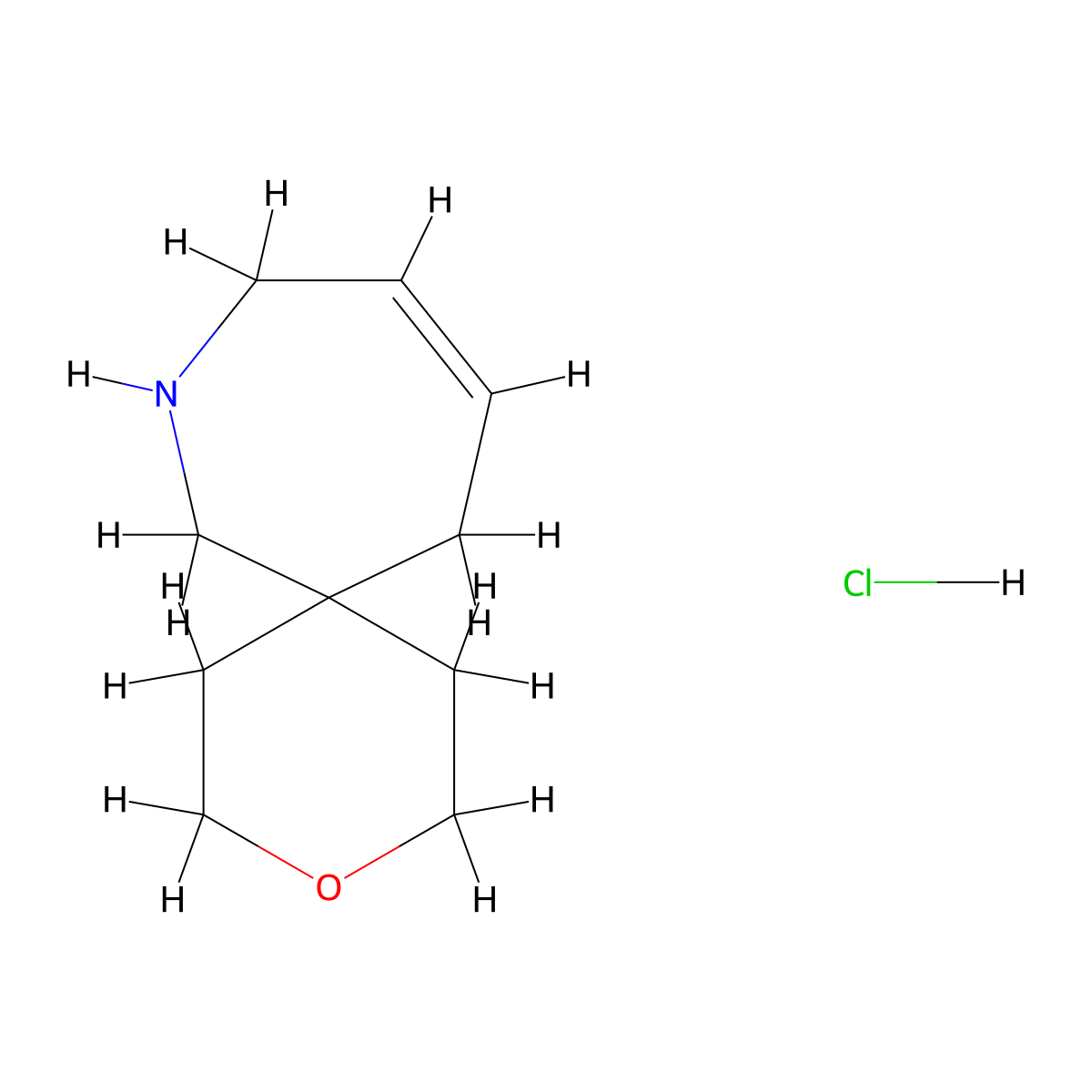 3-Oxa-8-azaspiro(5.6)dodec-10-ene hydrochloride molecular structure, CAS 2260935-67-7