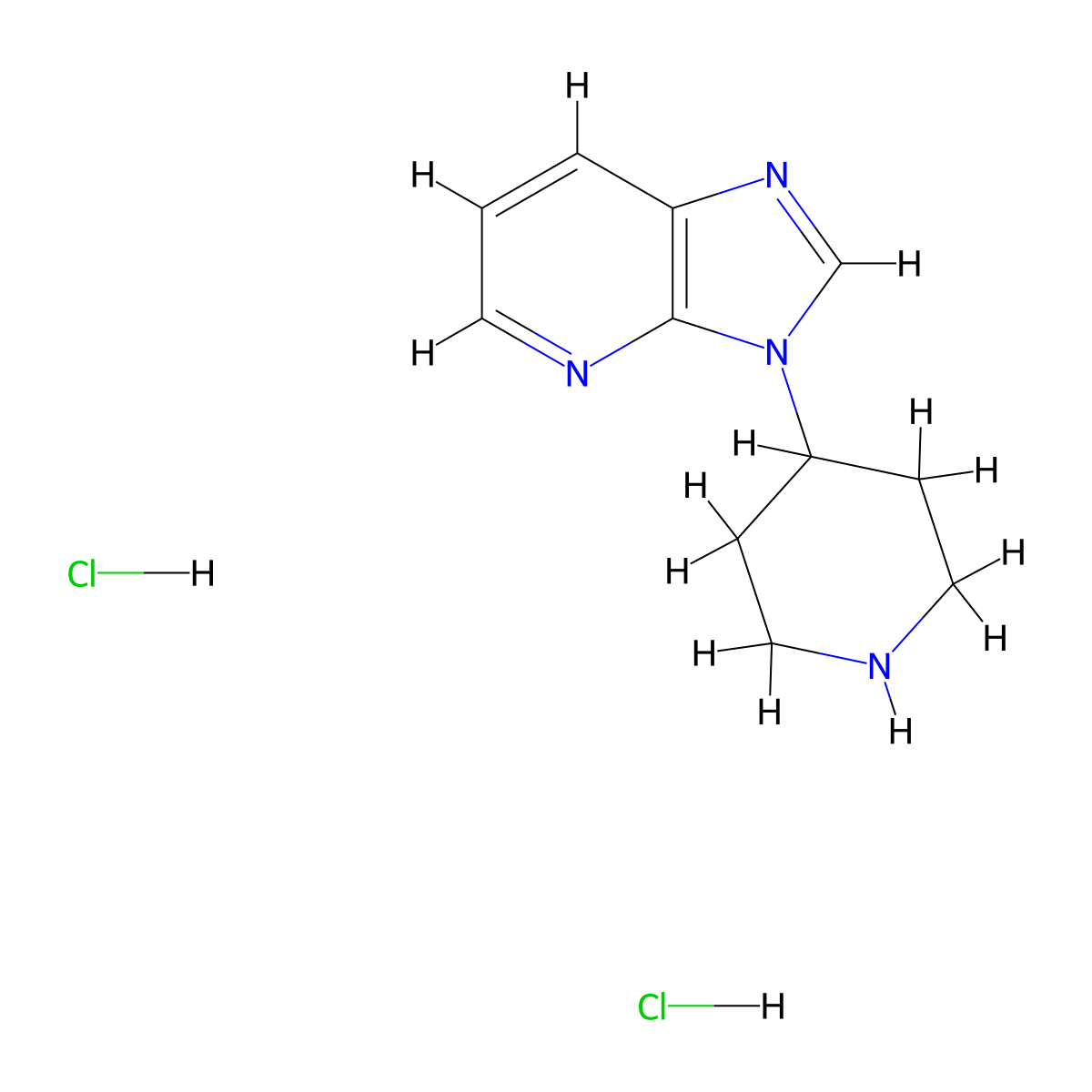 4-{3H-imidazo[4,5-b]pyridin-3-yl}piperidine dihydrochloride molecular structure, CAS 2260935-79-1