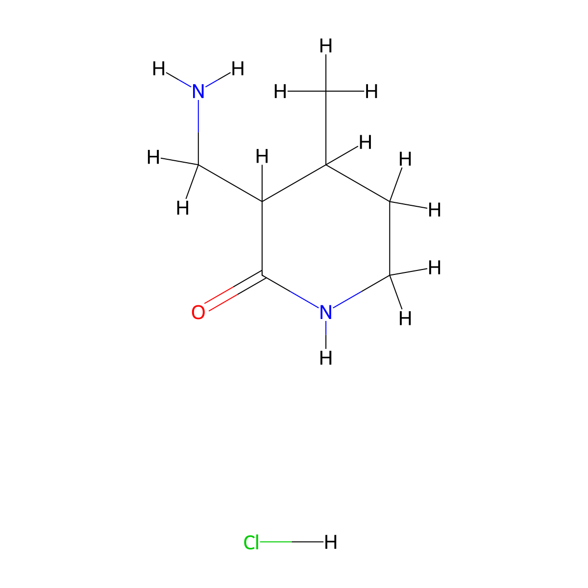 3-(Aminomethyl)-4-methylpiperidin-2-one hydrochloride molecular structure, CAS 2260935-85-9
