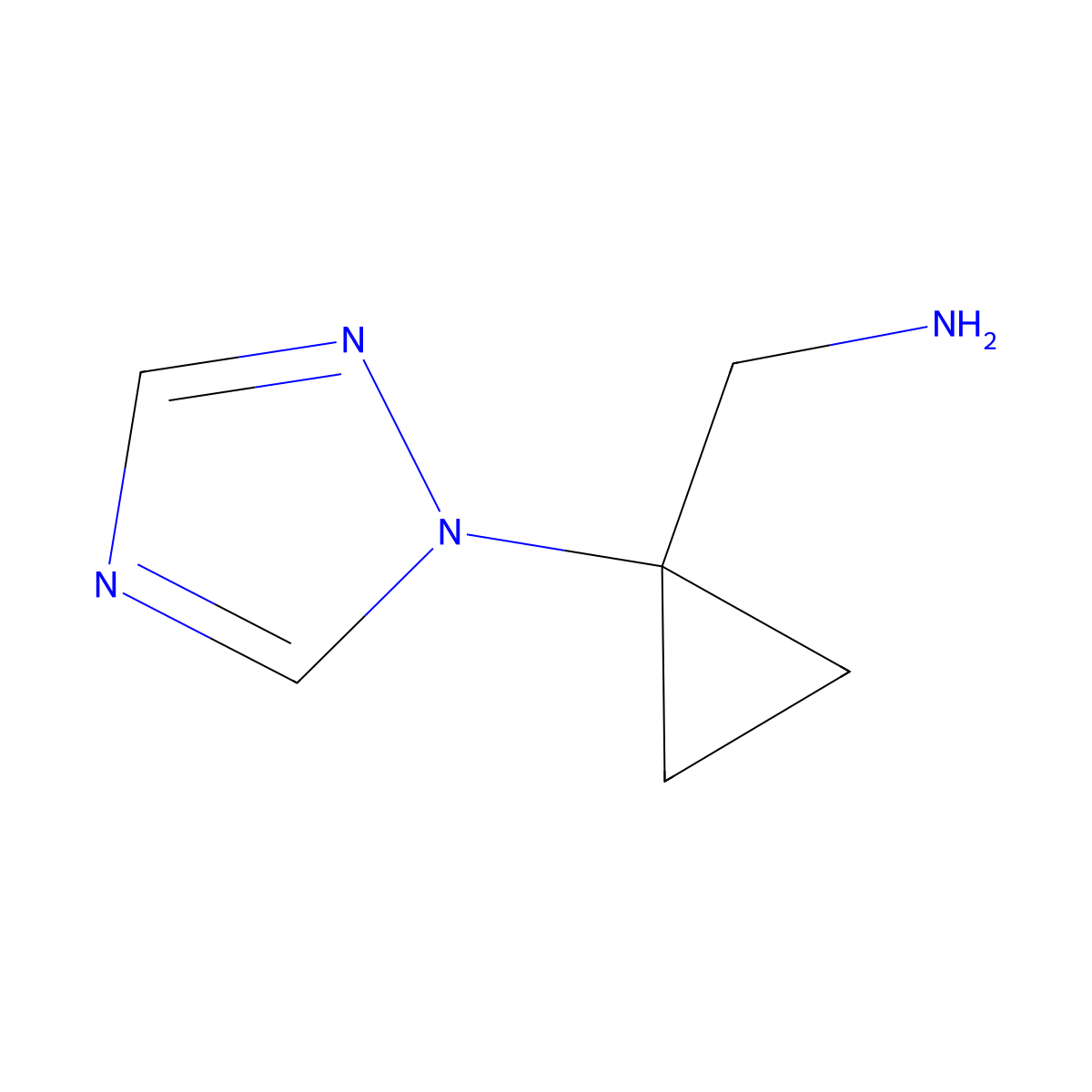 1-[1-(1H-1,2,4-triazol-1-yl)cyclopropyl]methanamine molecular structure, CAS 2260935-86-0