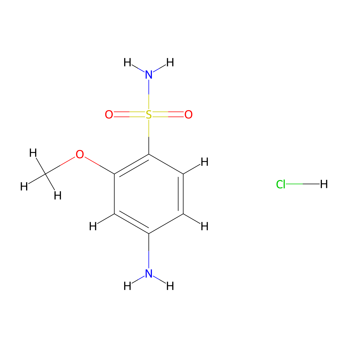 4-Amino-2-methoxybenzenesulfonamide;hydrochloride molecular structure, CAS 2260935-89-3