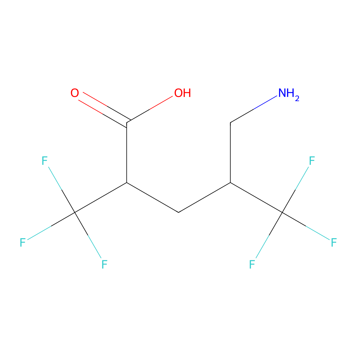 5-Amino-2,4-bis(trifluoromethyl)pentanoic acid molecular structure, CAS 2260935-93-9