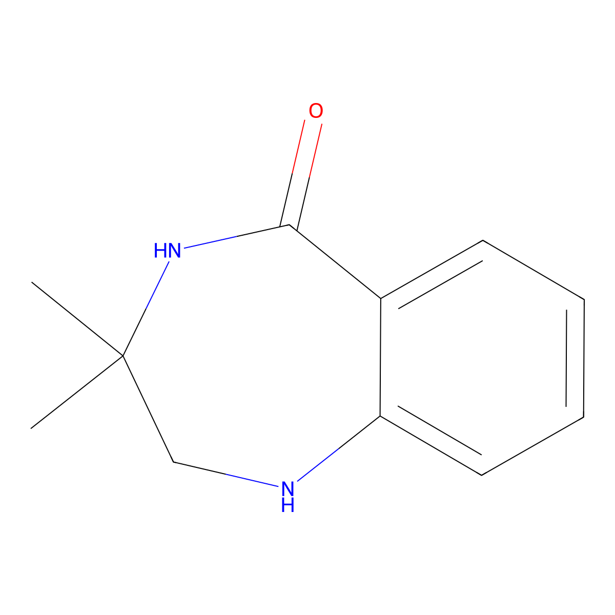 3,3-dimethyl-2,3,4,5-tetrahydro-1H-1,4-benzodiazepin-5-one molecular structure, CAS 2260935-96-2