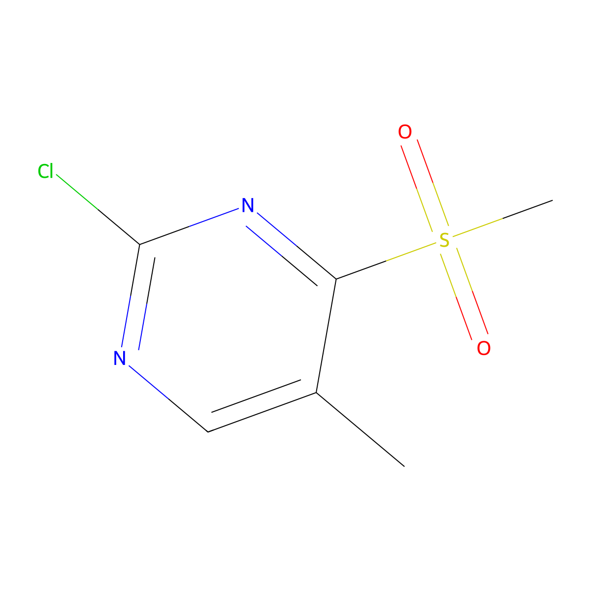 2-Chloro-4-methanesulfonyl-5-methylpyrimidine molecular structure, CAS 2260936-01-2