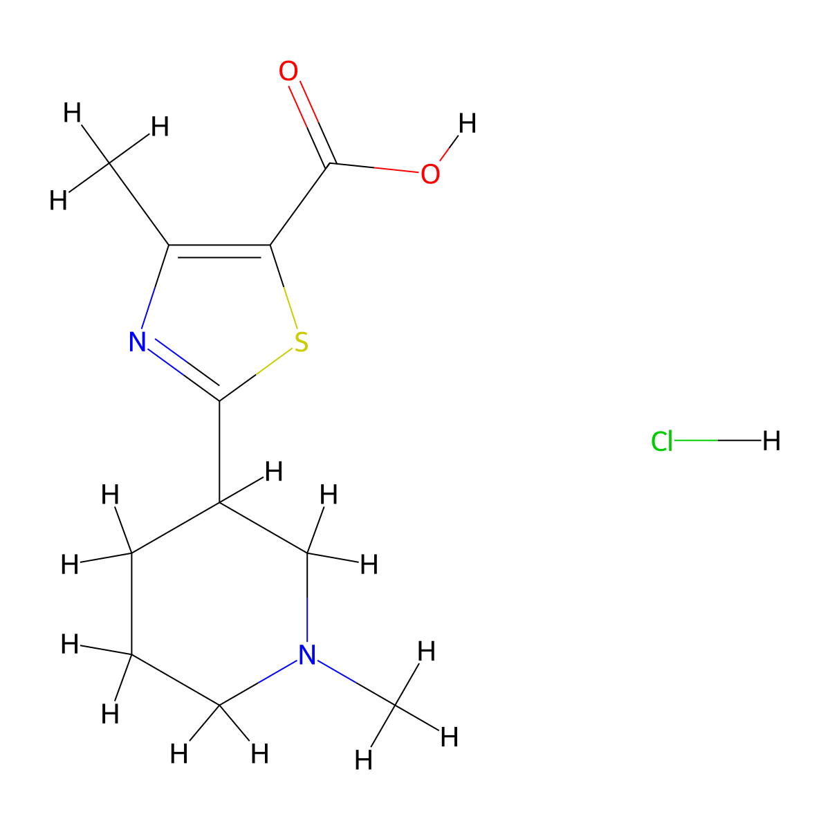 4-Methyl-2-(1-methylpiperidin-3-yl)-1,3-thiazole-5-carboxylic acid hydrochloride molecular structure, CAS 2260936-03-4