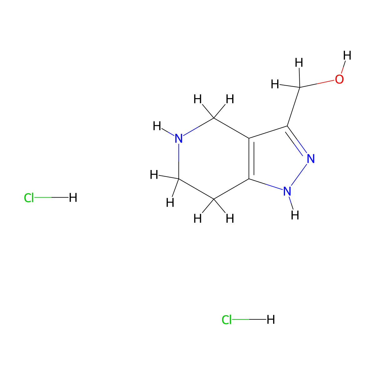 {1H,4H,5H,6H,7H-pyrazolo[4,3-c]pyridin-3-yl}methanol dihydrochloride molecular structure, CAS 2260936-08-9