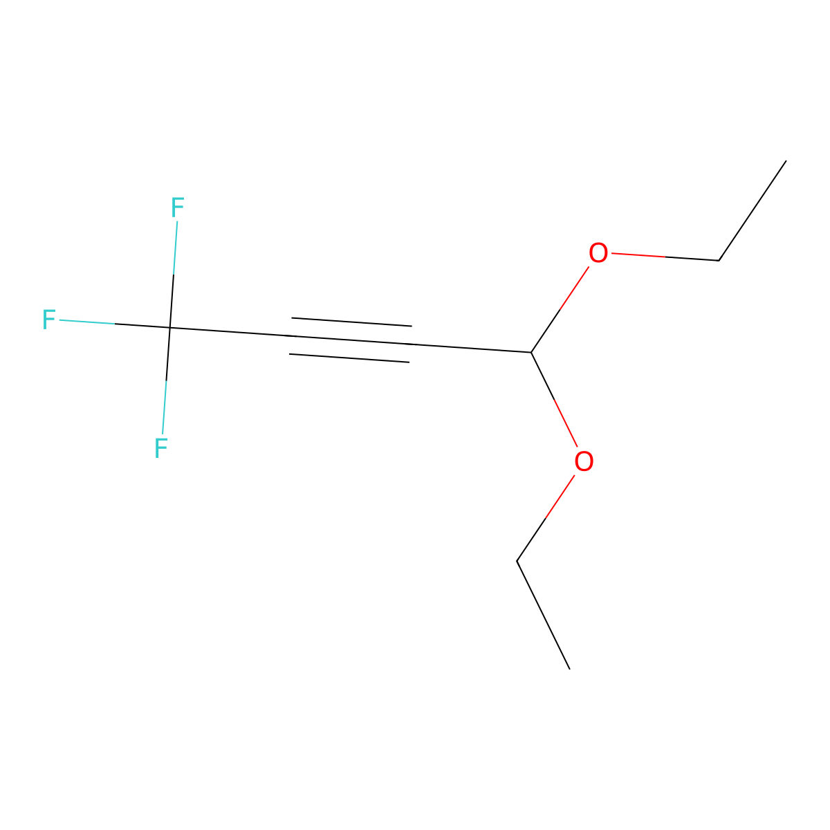 4,4-Diethoxy-1,1,1-trifluorobut-2-yne molecular structure, CAS 2260936-14-7