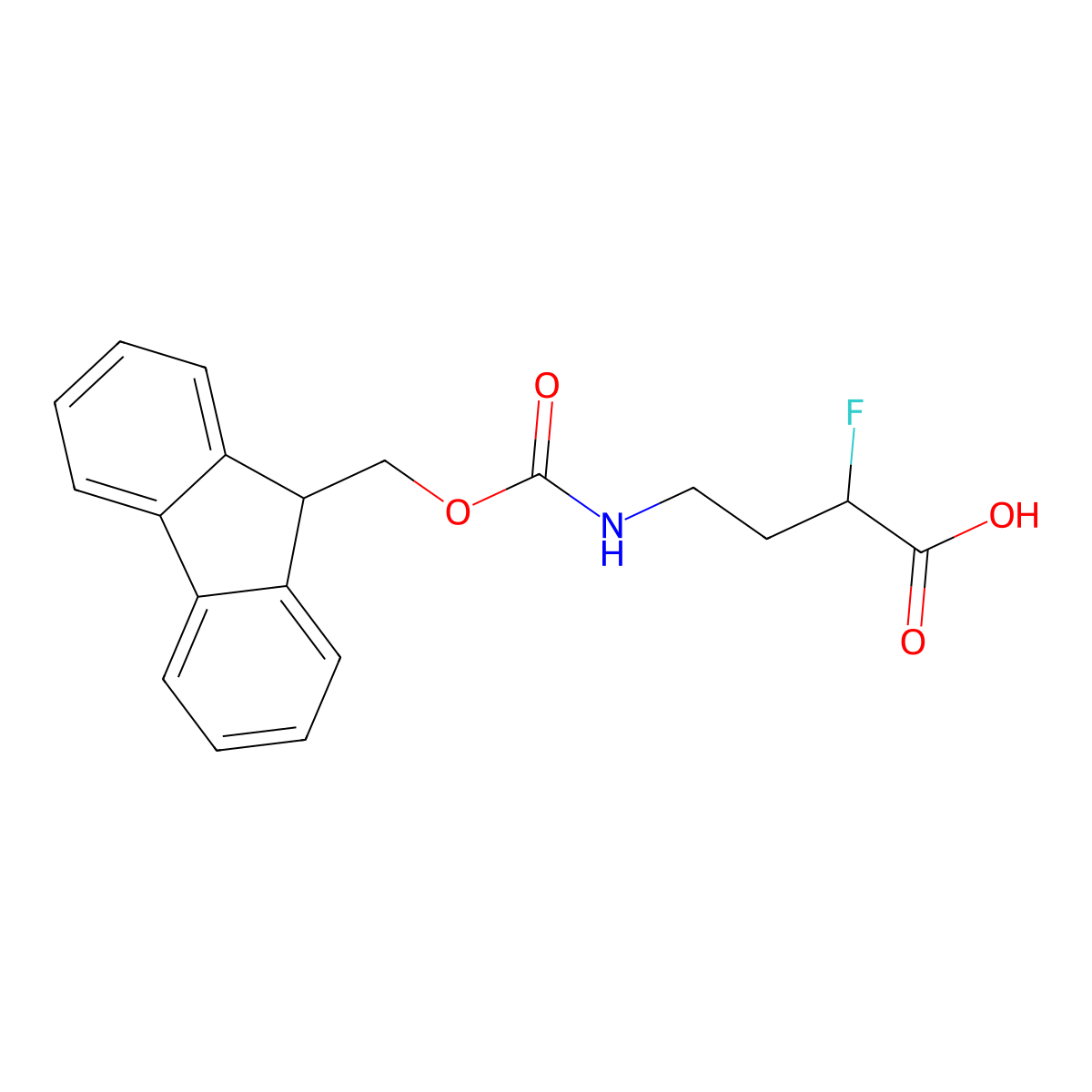 4-(9H-Fluoren-9-ylmethoxycarbonylamino)-2-fluorobutanoic acid molecular structure, CAS 2260936-15-8