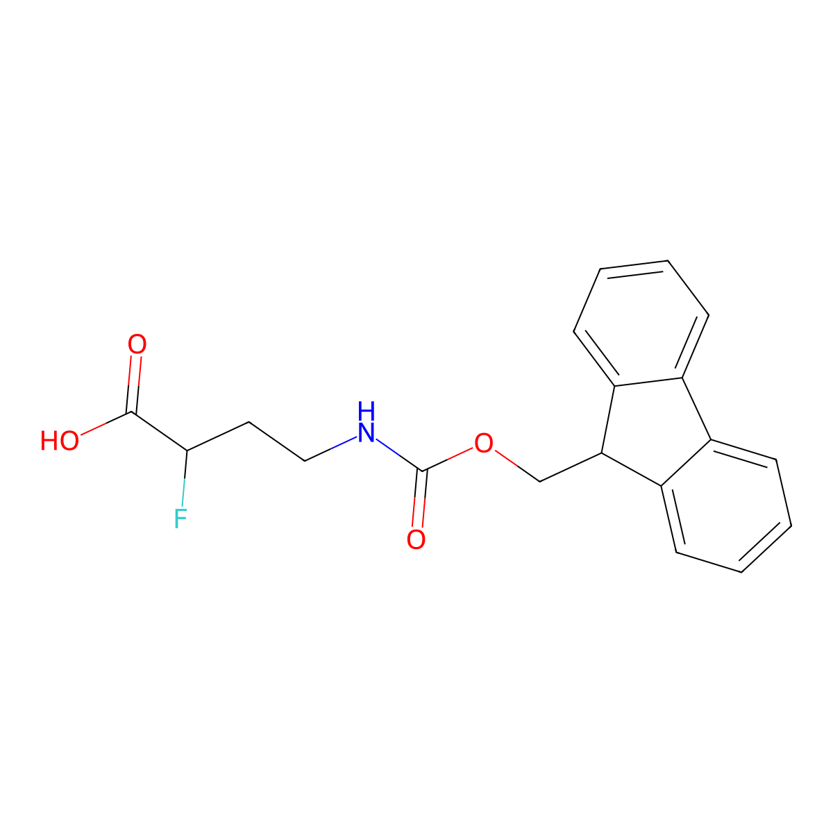 4-(9H-Fluoren-9-ylmethoxycarbonylamino)-2-fluorobutanoic acid molecular structure, CAS 2260936-15-8