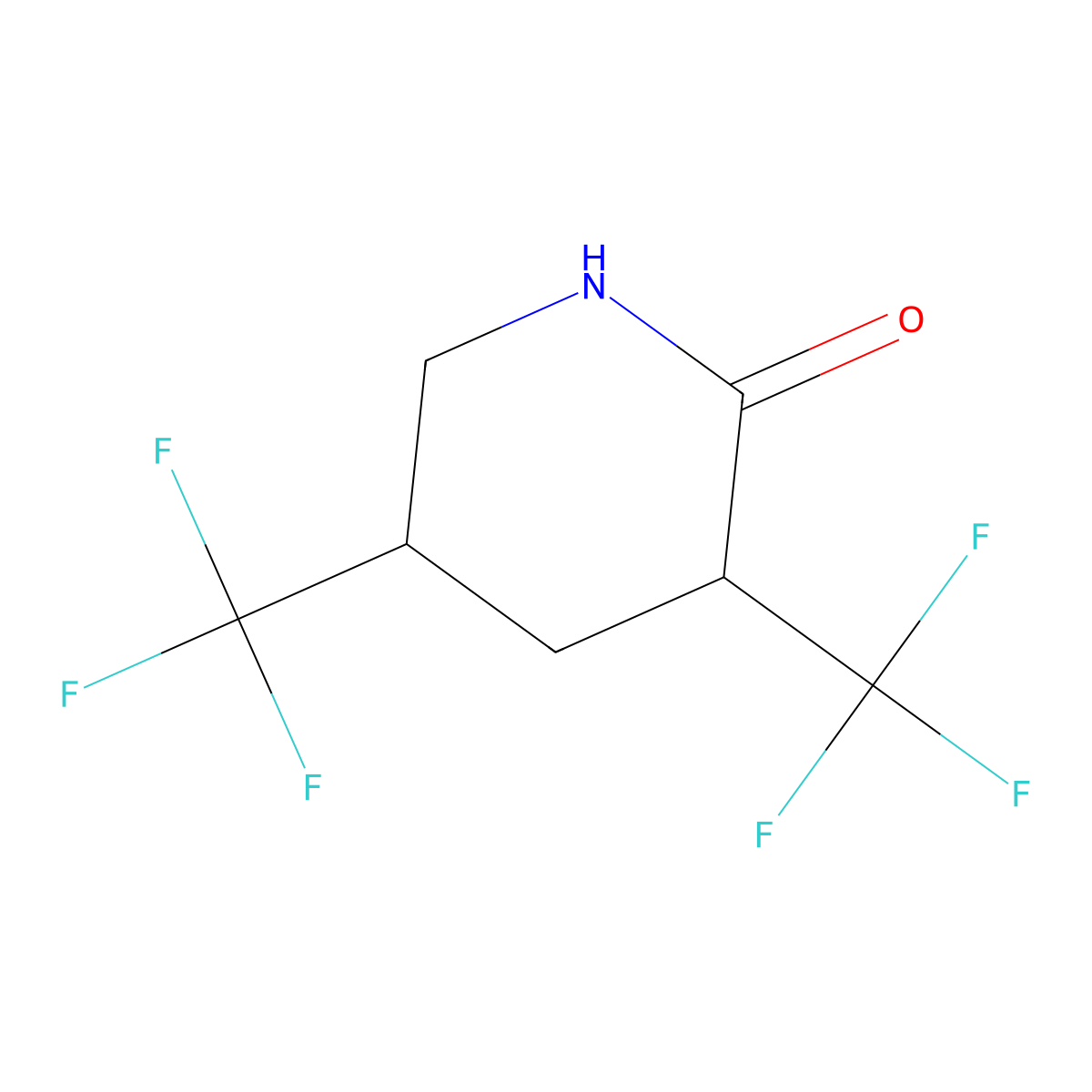 3,5-Bis(trifluoromethyl)piperidin-2-one molecular structure, CAS 2260936-18-1