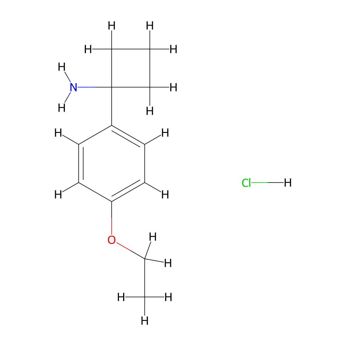 1-(4-Ethoxyphenyl)cyclobutan-1-amine hydrochloride molecular structure, CAS 2260936-20-5
