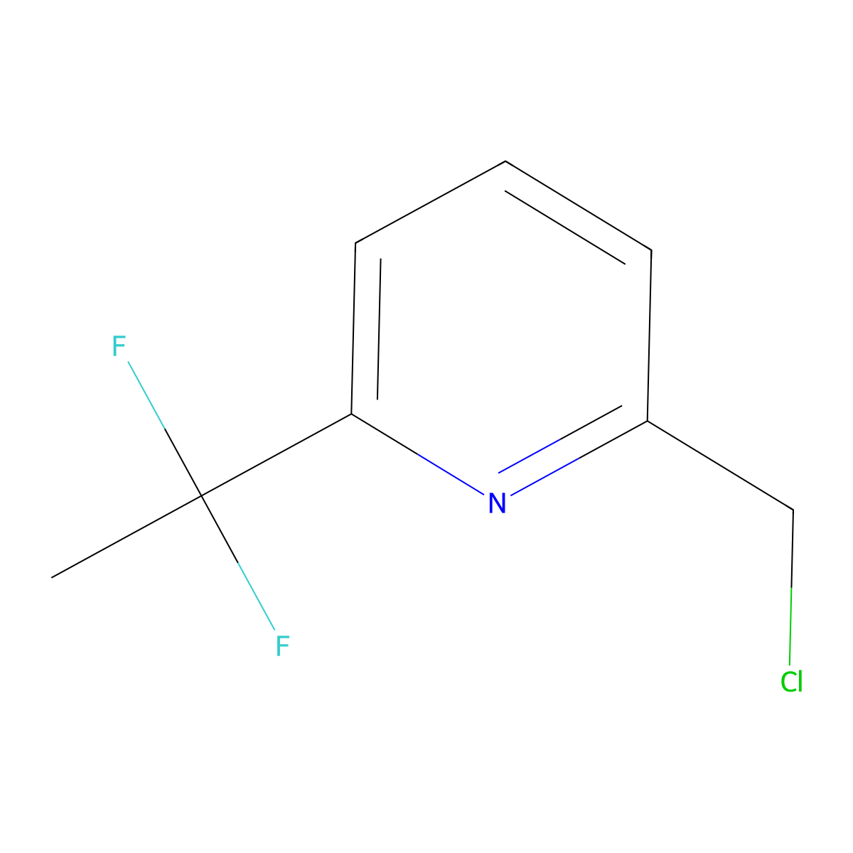 2-(Chloromethyl)-6-(1,1-difluoroethyl)pyridine molecular structure, CAS 2260936-21-6