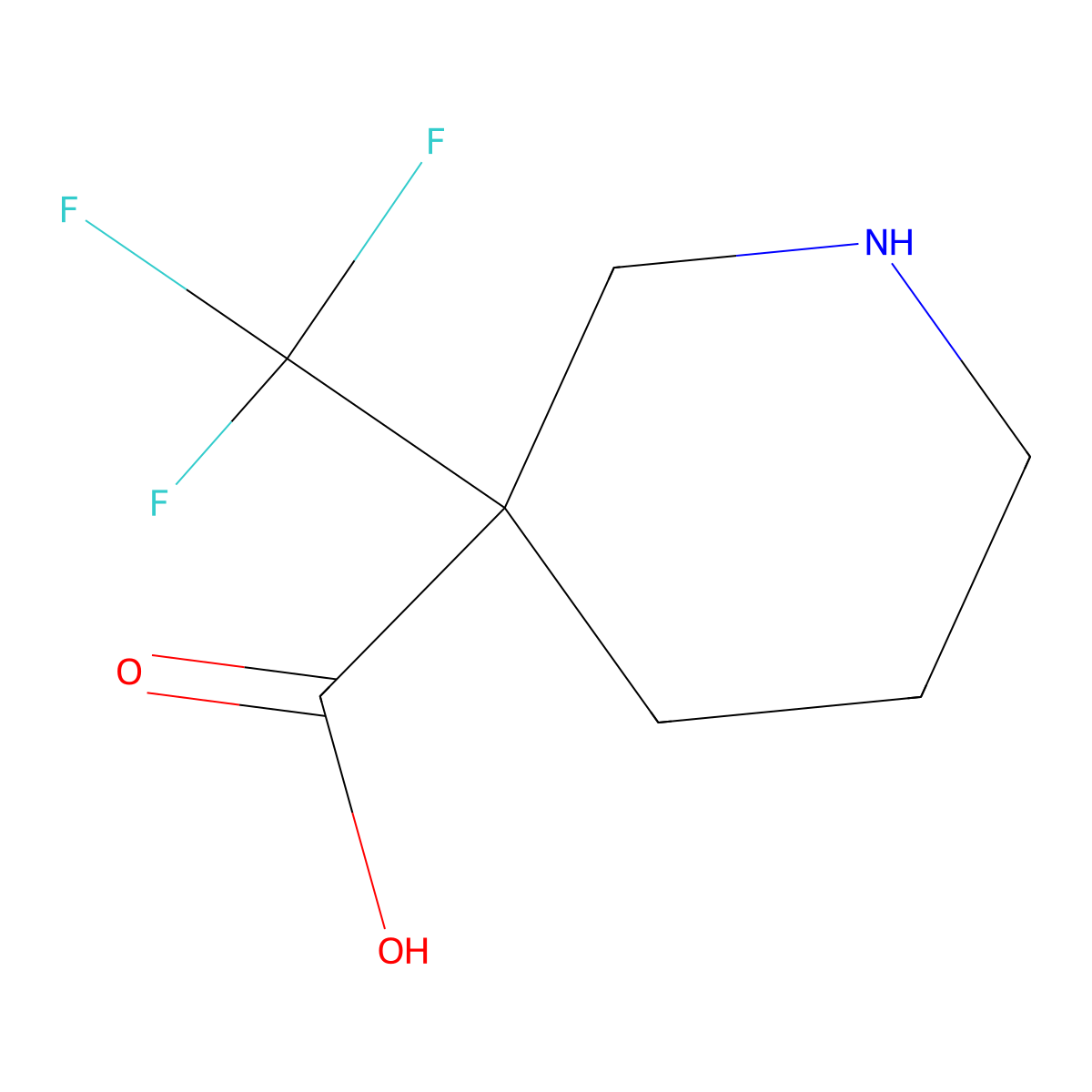 3-(Trifluoromethyl)piperidine-3-carboxylic acid molecular structure, CAS 2260936-34-1