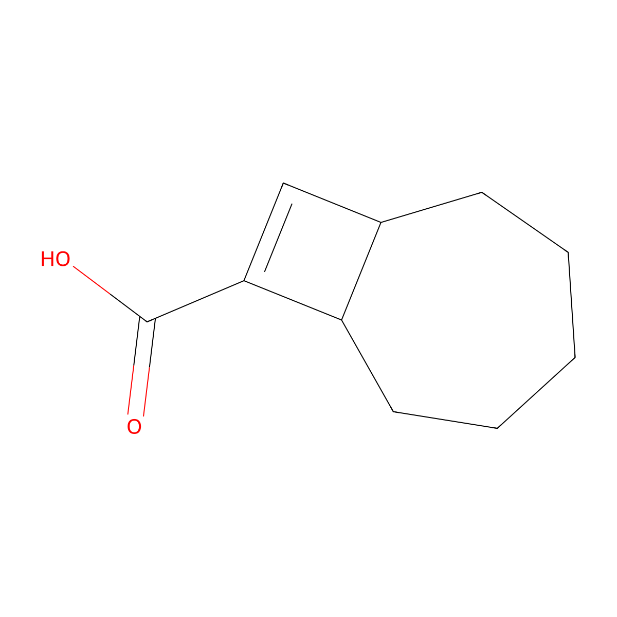 Bicyclo[5.2.0]non-8-ene-8-carboxylic acid molecular structure, CAS 2260936-46-5