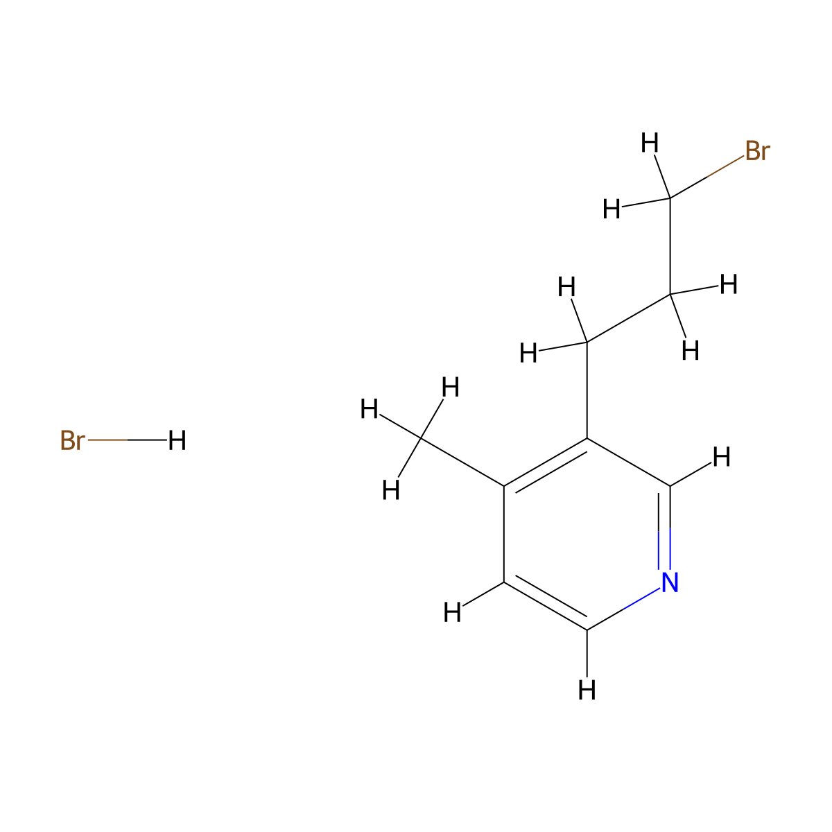 3-(3-Bromopropyl)-4-methylpyridine hydrobromide molecular structure, CAS 2260936-49-8