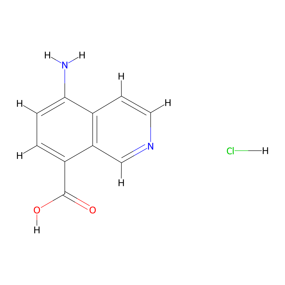 5-Aminoisoquinoline-8-carboxylic acid hydrochloride molecular structure, CAS 2260936-51-2