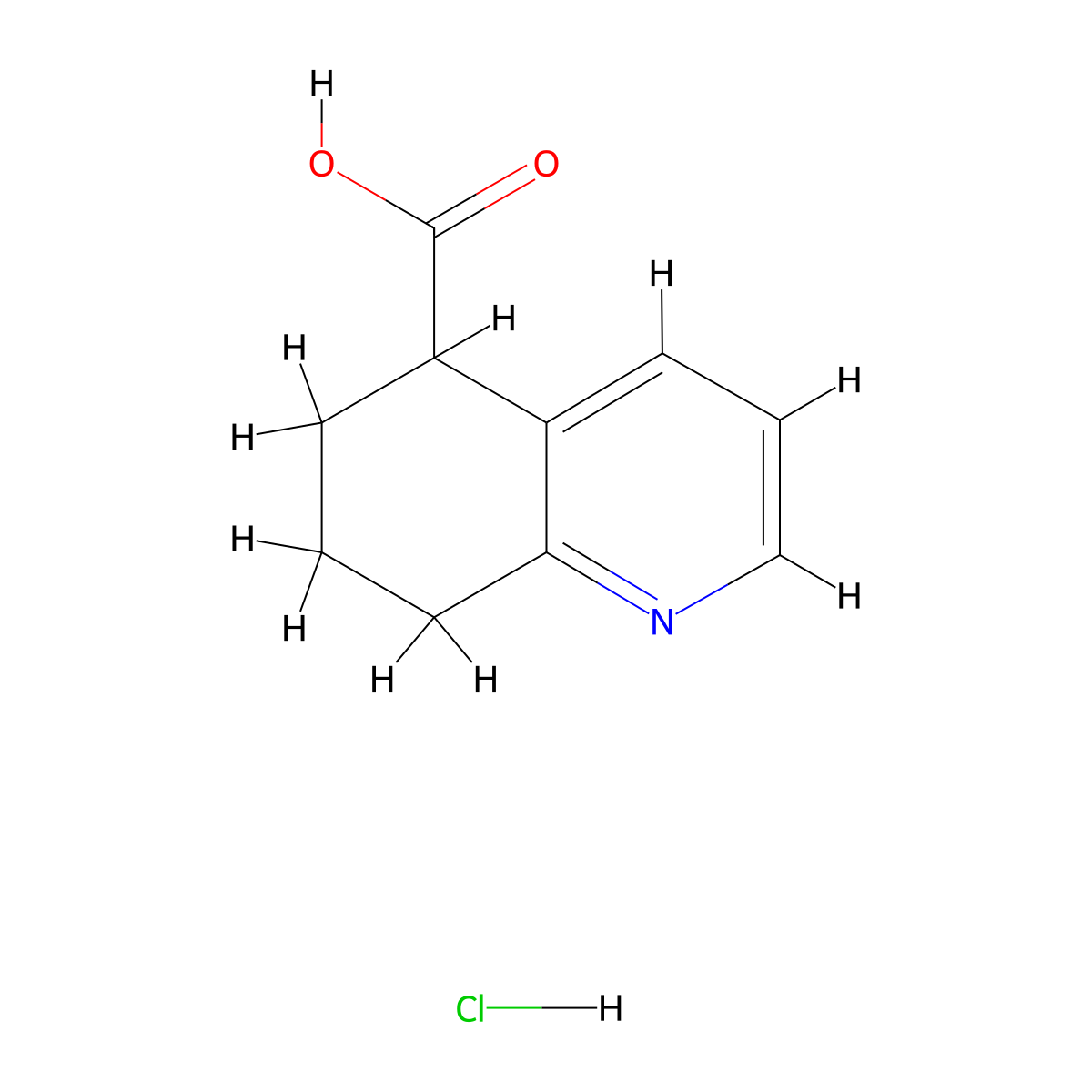 5,6,7,8-Tetrahydroquinoline-5-carboxylicacidhydrochloride molecular structure, CAS 2260936-56-7