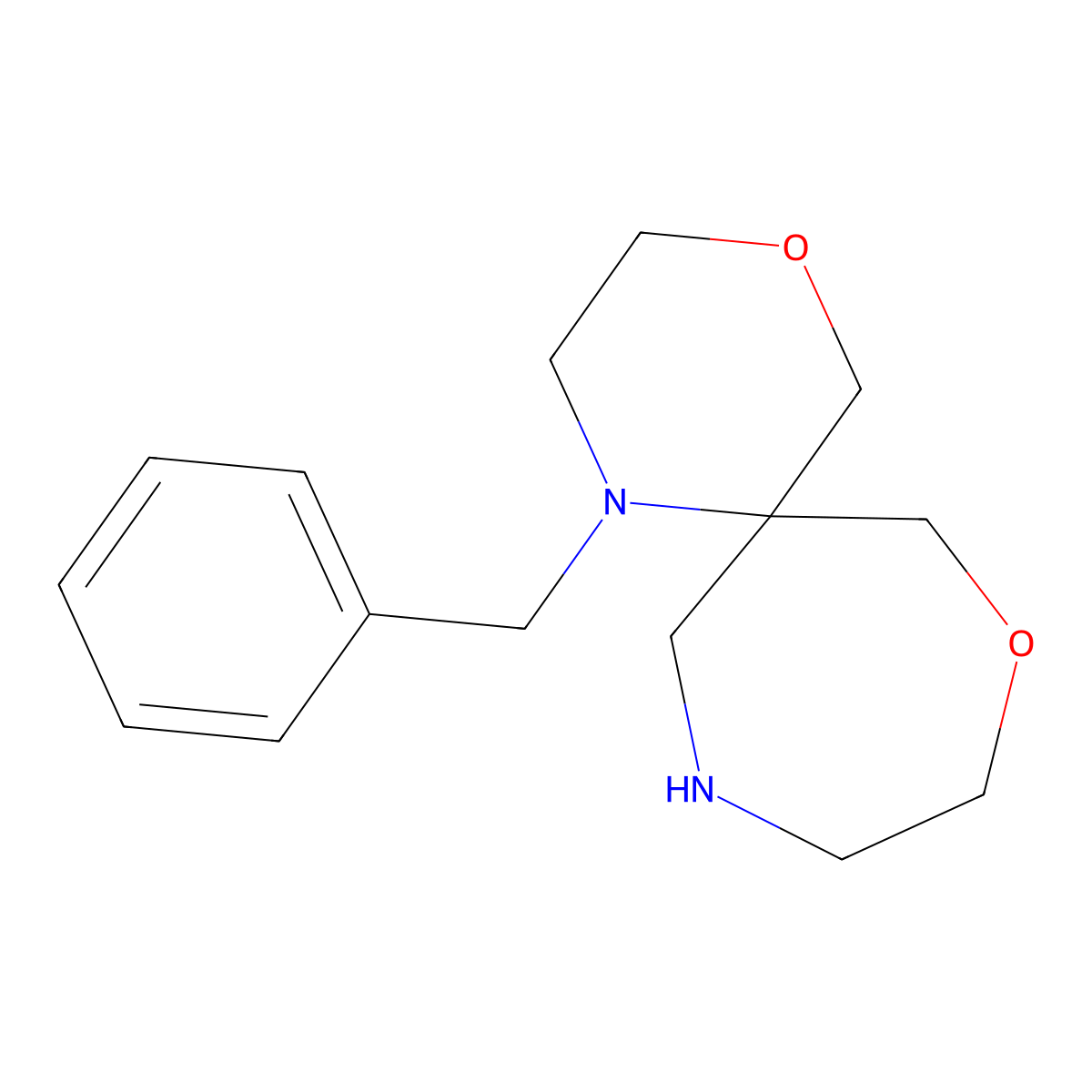 1-Benzyl-4,8-dioxa-1,11-diazaspiro[5.6]dodecane molecular structure, CAS 2260936-70-5