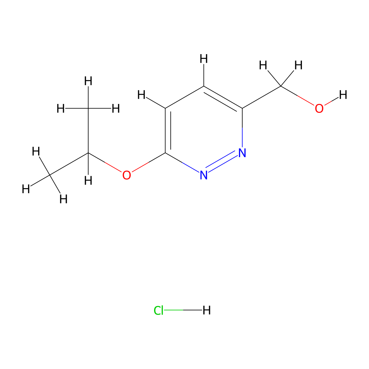 [6-(Propan-2-yloxy)pyridazin-3-yl]methanol hydrochloride molecular structure, CAS 2260936-74-9