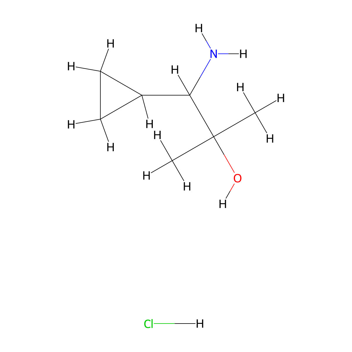 1-Amino-1-cyclopropyl-2-methylpropan-2-ol hydrochloride molecular structure, CAS 2260936-94-3